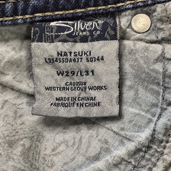 Silver Jeans Natsuki Boot Stretch  Blue Size 29 W29/L31 - Picture 9 of 14